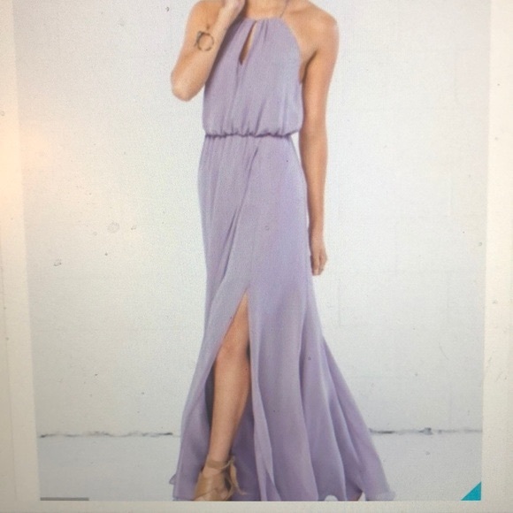 WTOO - Keyhole Halter Chiffon Gown - Picture 1 of 4